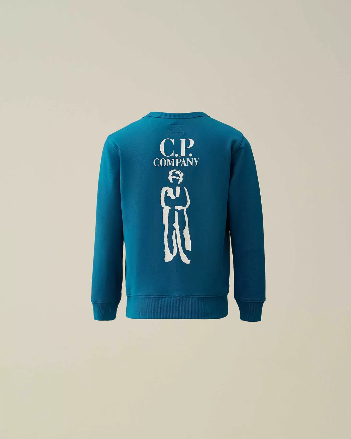 u_basic_fleece_logo_sweatshirt_2-1.webp Kids C.P. Company Vêtements 4-8 Ans^U16 Basic Fleece Logo Sweatshirt